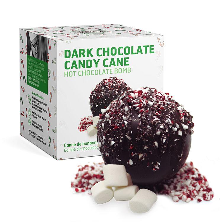 Hot Chocolate Bomb Dark Candy Cane Chocolate Lethbridge
