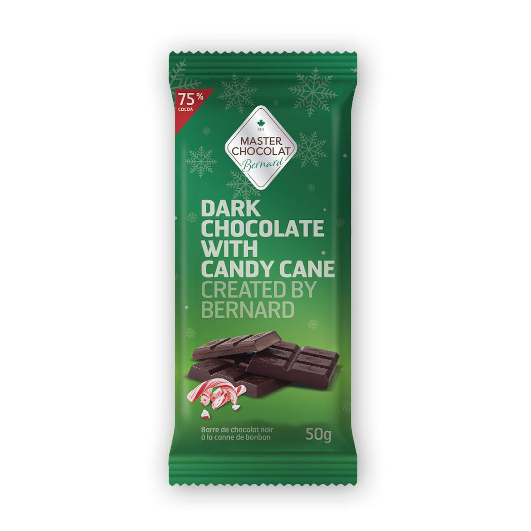 Dark Candy Cane Chocolate Bar by BERNARD